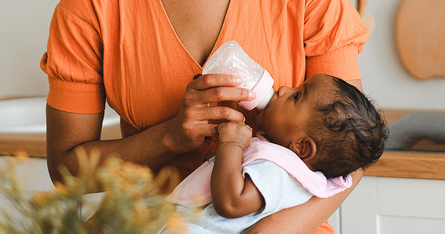 baby bottle feeding